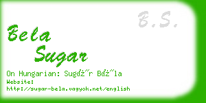 bela sugar business card